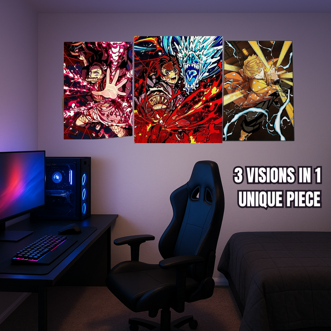 3D Lenticular Poster – Demon Slayer Edition