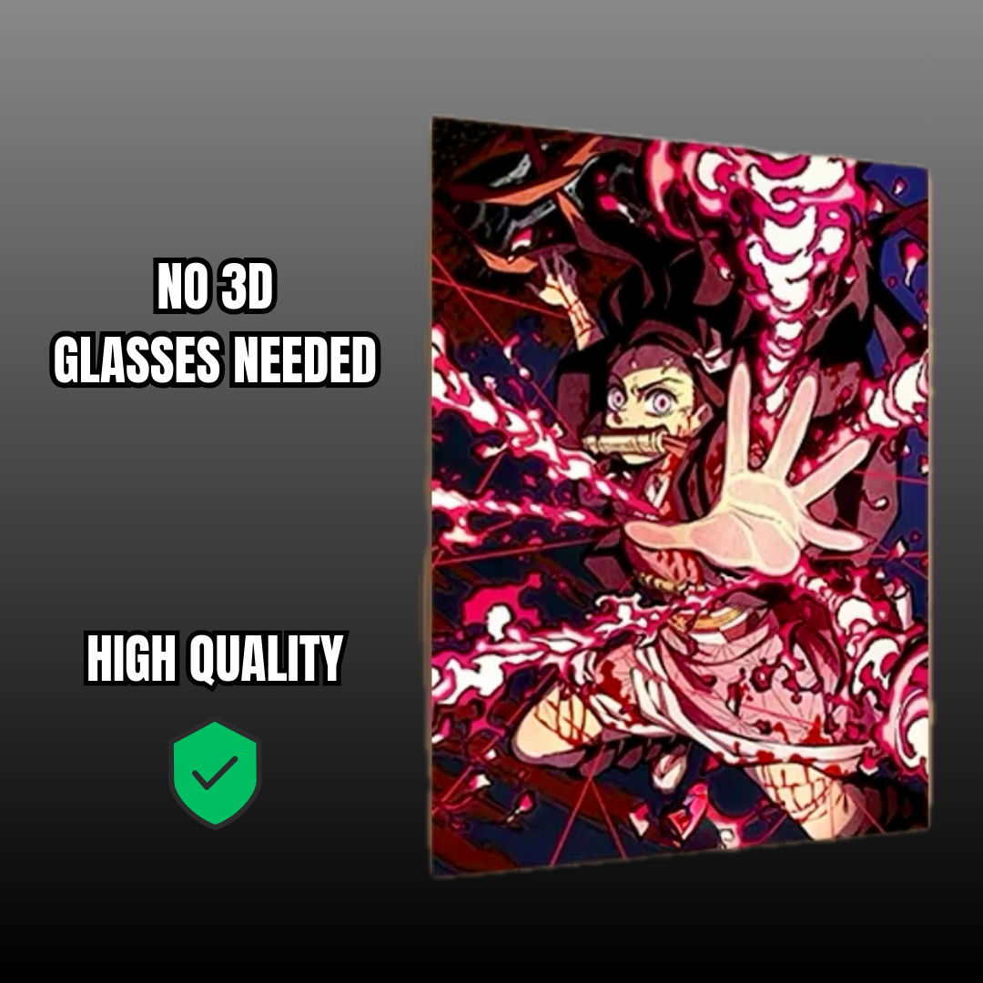 3D Lenticular Wall Poster – Demon Slayer Edition