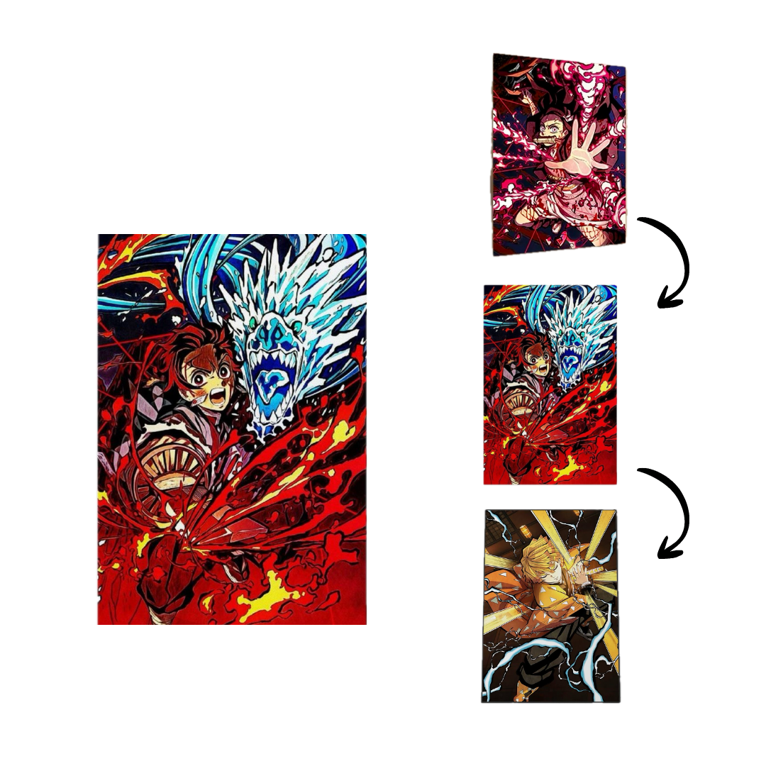 3D Lenticular Wall Poster – Demon Slayer Edition